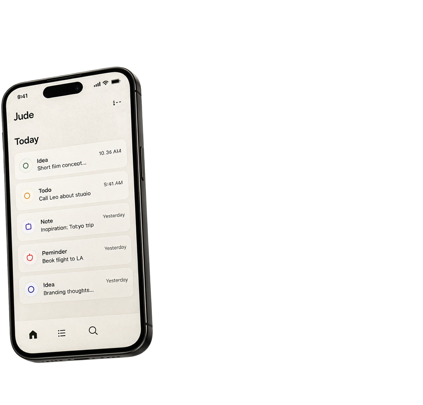 Jude App - Left Interface